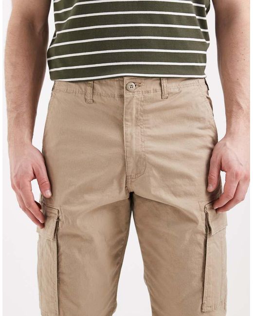 Jack & Jones Natural Straight Cargo Trousers for men