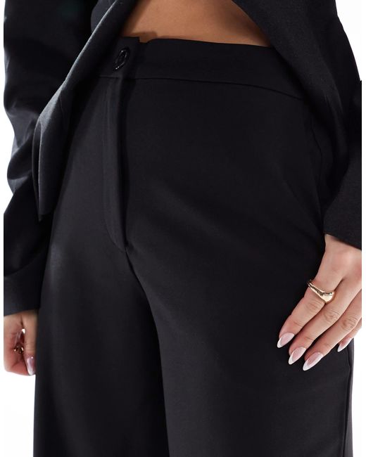 ASOS Black Tailored Relaxed Straight Leg Trousers