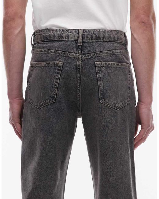 Topman Red Rigid baggy Jeans for men