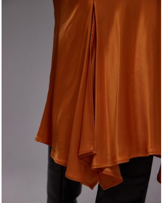 ASOS Gray Awkward Length Godet Detailing Skirt With Slits