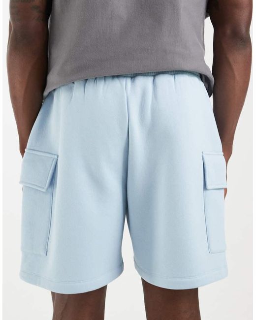 ASOS Blue Cargo Jersey Shorts for men