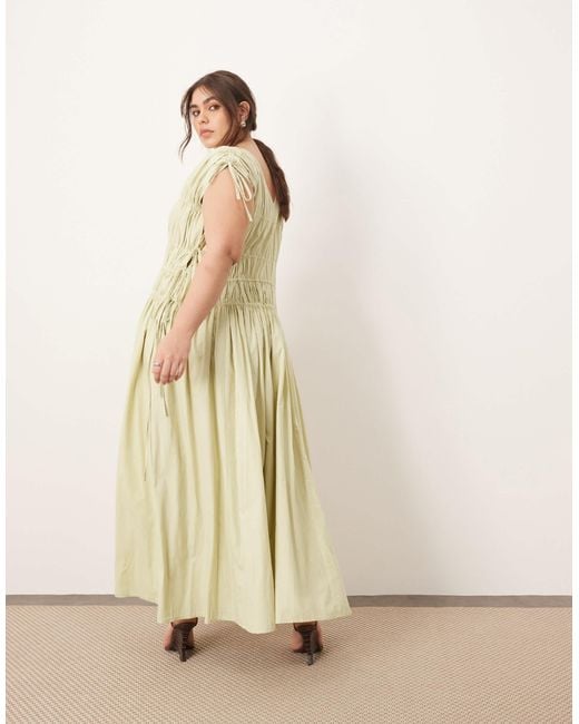 ARRANGE Natural Curve – ausgestelltes midikleid aus baumwolle