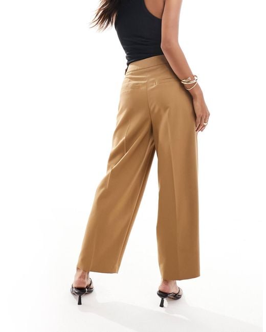 ASOS White Asos Design Petite Tailored Barrel Leg Pants