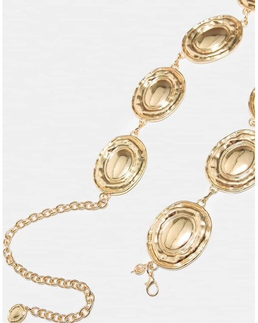 Stradivarius Metallic Xl Metal Circle Belt