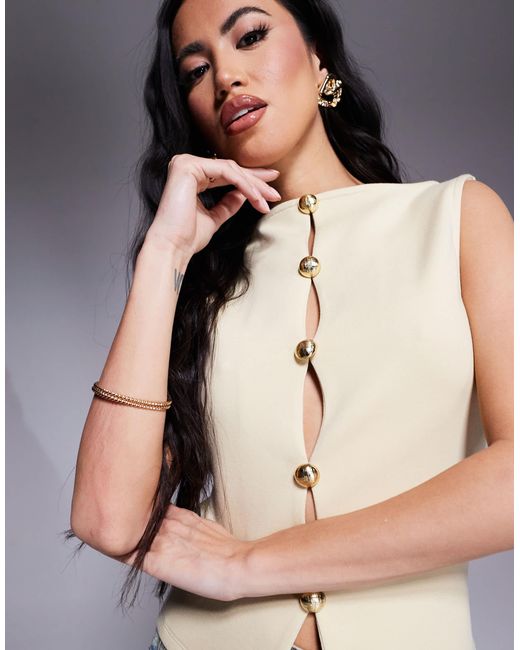ASOS Yellow Gold Hardware Interlock Waistcoat