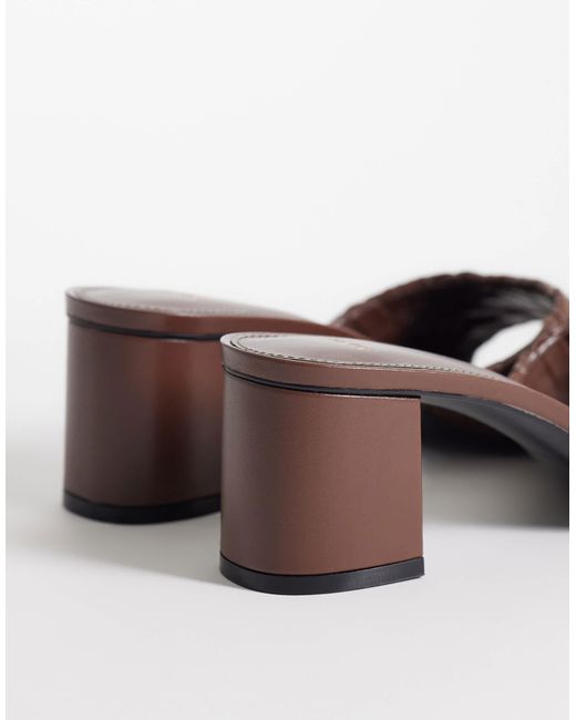 Mango Brown – mules aus kunstleder