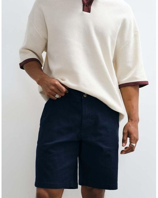 ASOS White Slim Fit Chino Shorts for men
