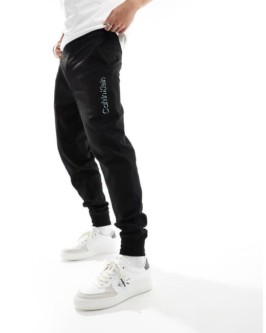 Calvin Klein Black Shadow Embossed Logo joggers for men