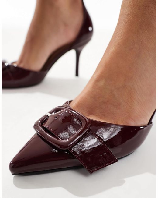New Look Multicolor Buckle Trim Heeled Shoes
