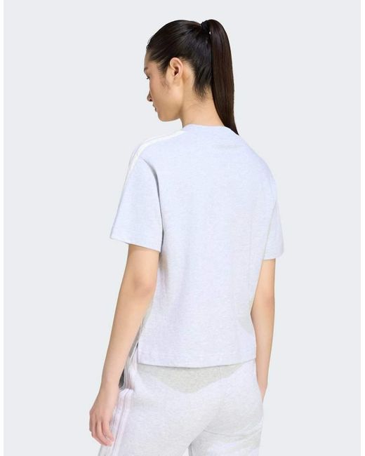 Adidas Originals White Adidas Kit 3-stripes T-shirt