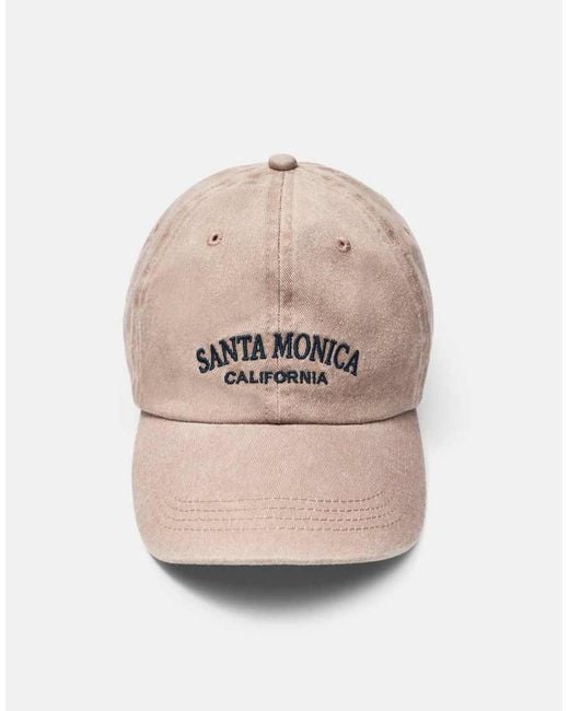 Pull&Bear Gray Santa Monica Graphic Cap