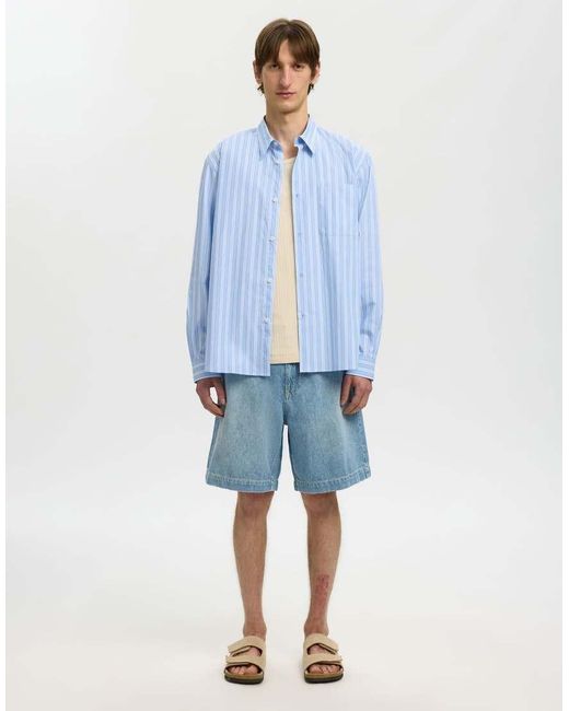 SELECTED Blue Long Sleeved Shirt for men