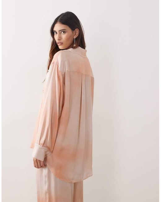 ARRANGE Natural Oversized Shirt Co-ord