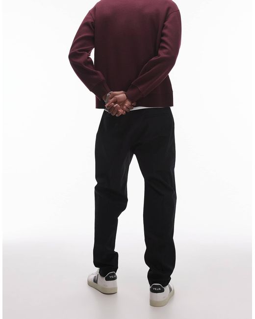 Pantalon fuselé élégant en coton Topman pour homme en coloris Black