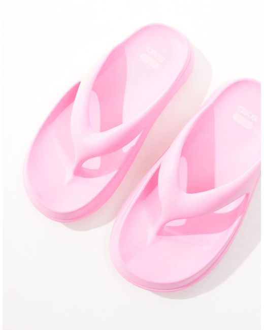 ASOS Pink Fudge Chunky Flip Flops