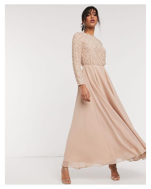 ASOS Bridesmaid Maxi Dress With Long 
