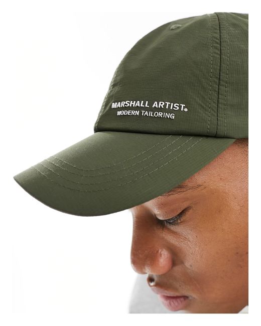 Marshall Artist Green Nylon Ripstock Cap for men