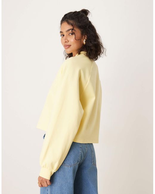 ASOS Natural – strickjacke aus interlock-stoff