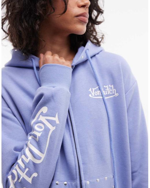 Von Dutch Blue Hooded Sweatshirt