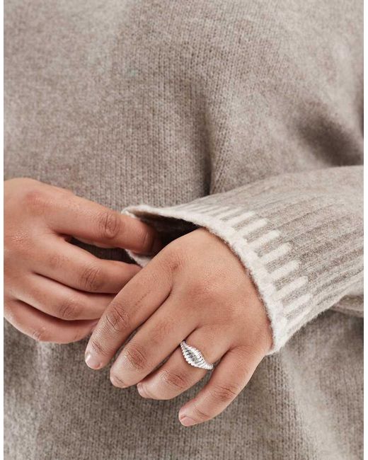 Maglione Accollato Con Cuciture Sui Bordi di ONLY in Natural