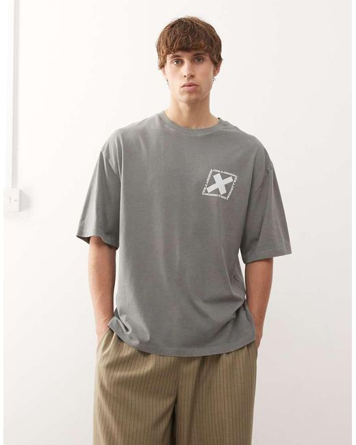 Collusion Gray Logo T-Shirt for men