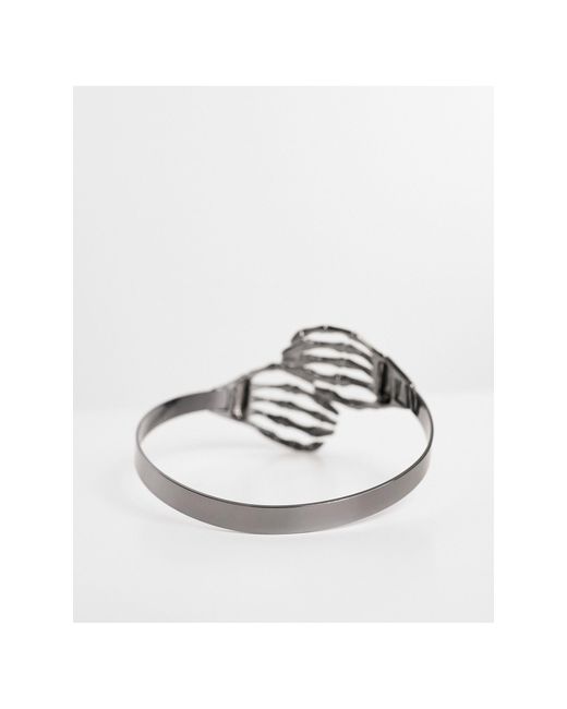 ASOS Halloween Arm Cuff With Wraparound Skeleton Design in White Lyst