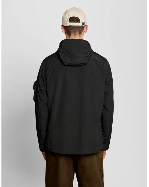 Lyle & Scott Black Mid Jackets Lightweight Ripstop Windcheater for men