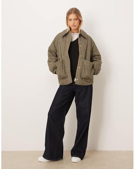 Barbour Brown Laoise Check Quilted Jacket