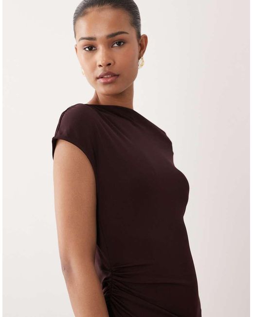 Mango Red Asymmetric Maxi Dress