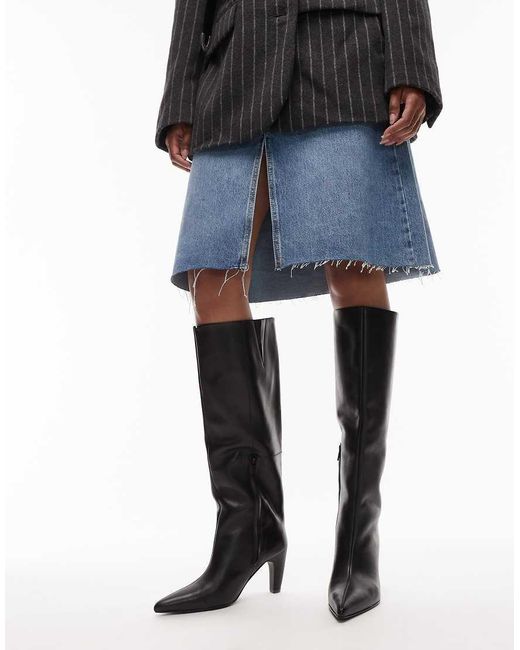 Bronx Black Low Jadey Knee Boots