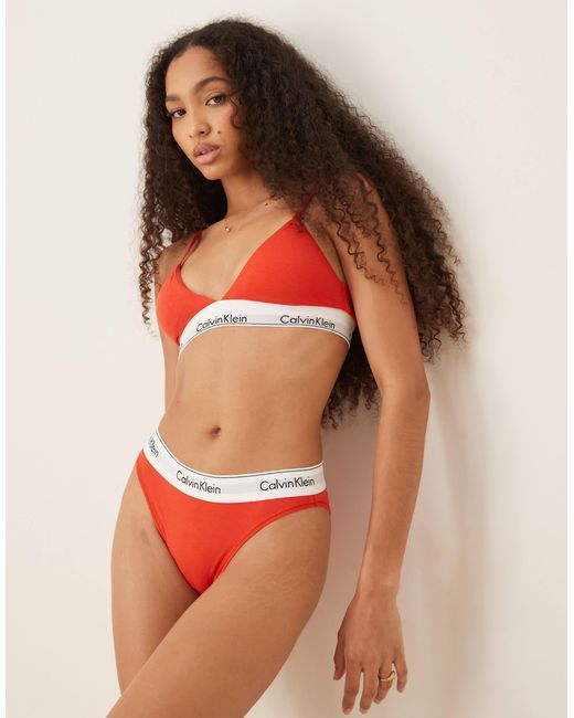 Calvin Klein Orange – modern cotton – leicht gefüttertes triangel-bralette