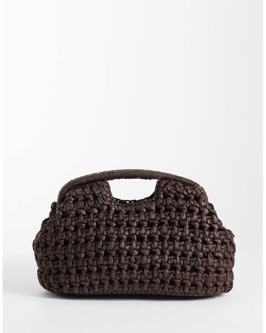 Mango Brown – große, gewebte clutch