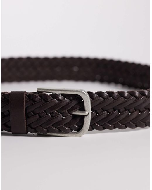 Jack & Jones Brown Braided Belt for men