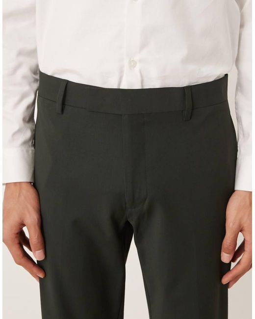 ASOS Natural Washable Wool Skinny Suit Trousers for men