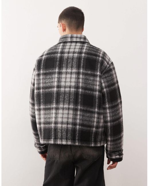 Weekday Gray Brushed Wool Blend Jacket for men