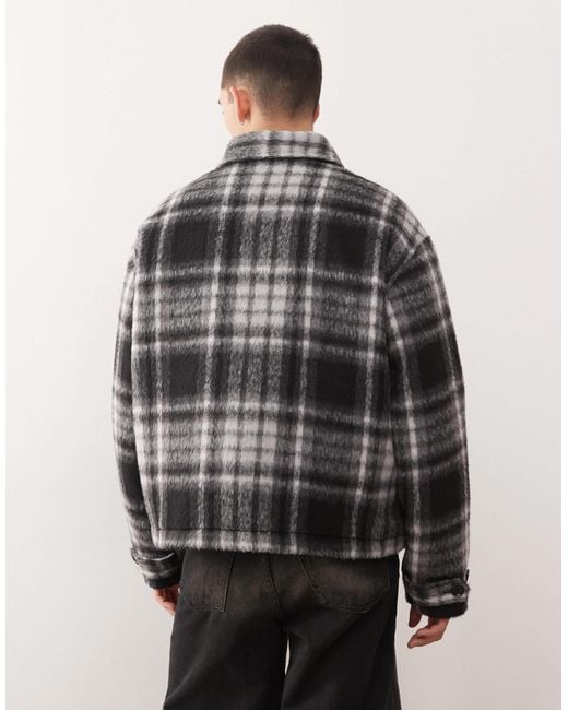 Weekday Gray Brushed Wool Blend Jacket for men