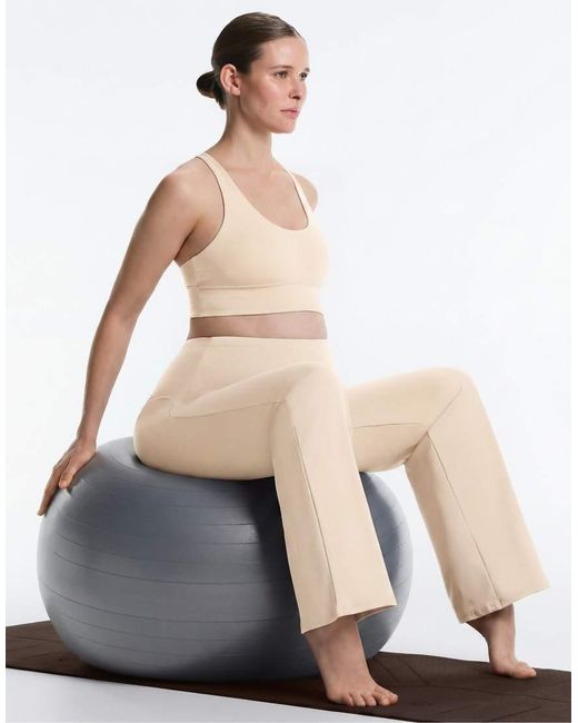 Oysho Natural Maternity Comfortlux Straight-leg Trousers
