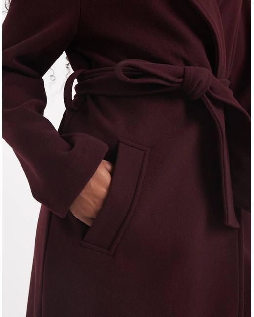 New Look Blue Longline Belted Coat