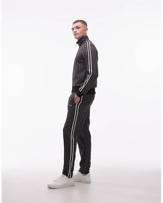 Lacoste Trainingsbroek Met Monogram in het Black voor heren