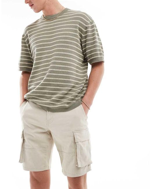 Only & Sons Cargoshort in het White voor heren