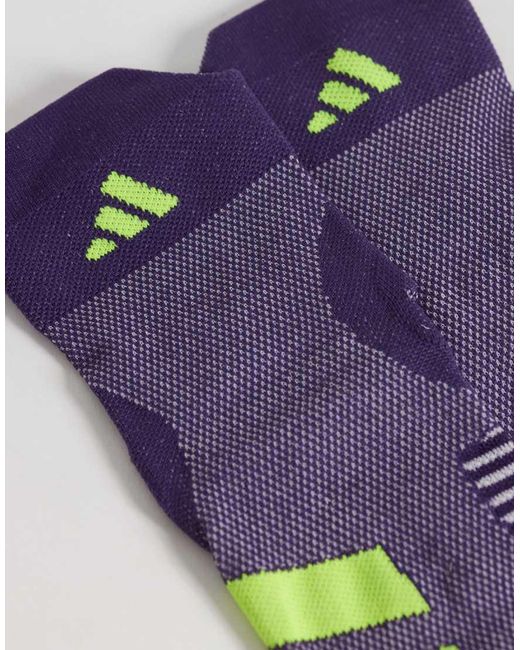 Adidas Originals Purple Adidas Running Adizero Socks for men