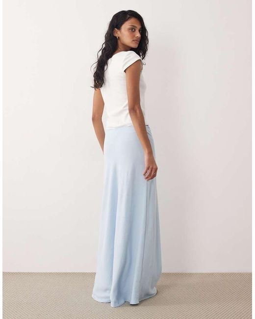 Jdy White A-line Satin Maxi Skirt