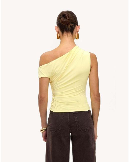 Loavies Yellow A Field Of Memories Off-Shoulder Top