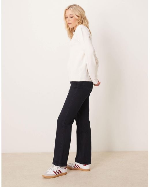 ASOS Natural Comfort Stretch Straight Leg Jean With Twisted Seam