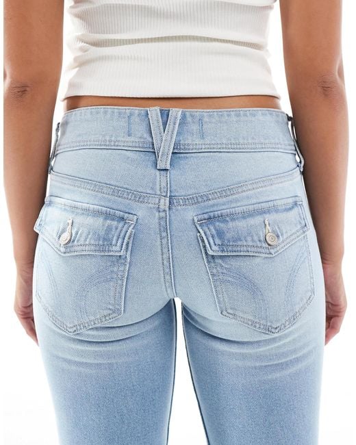 Hollister Blue Low Rise Bootcut Jeans