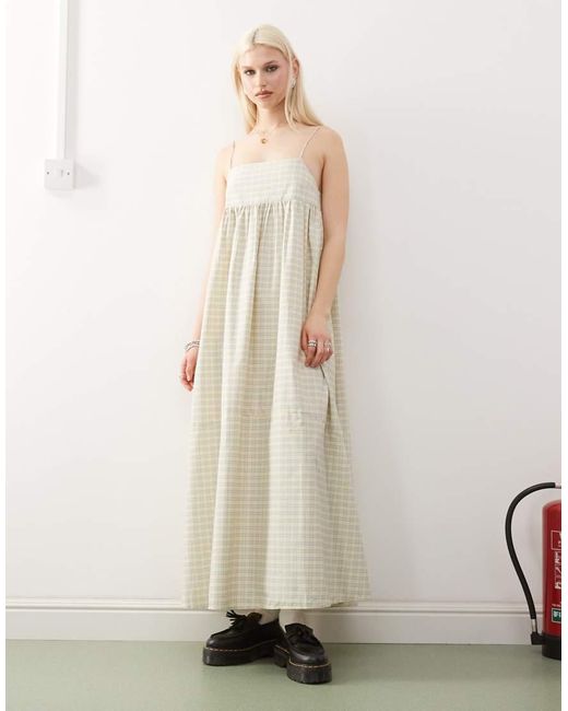 Collusion Natural Cami Woven Maxi Dress