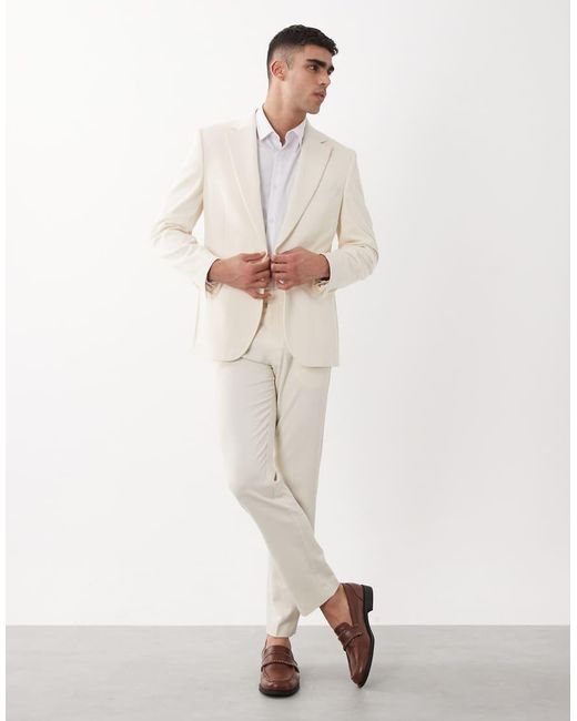 ASOS Natural Slim Suit Jacket for men