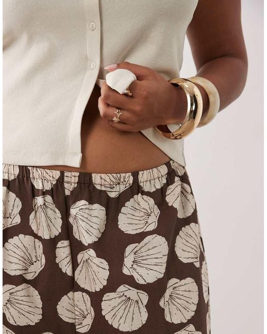 ASOS Multicolor Asos Design Curve Beach Pants
