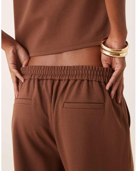 ASOS Natural Jersey Twill Wide Leg Pants