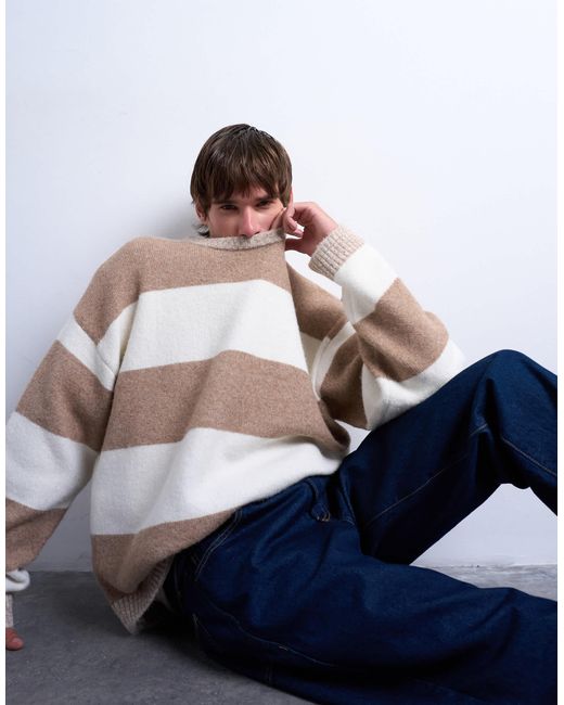 Pull ras Topman pour homme en coloris Multicolor